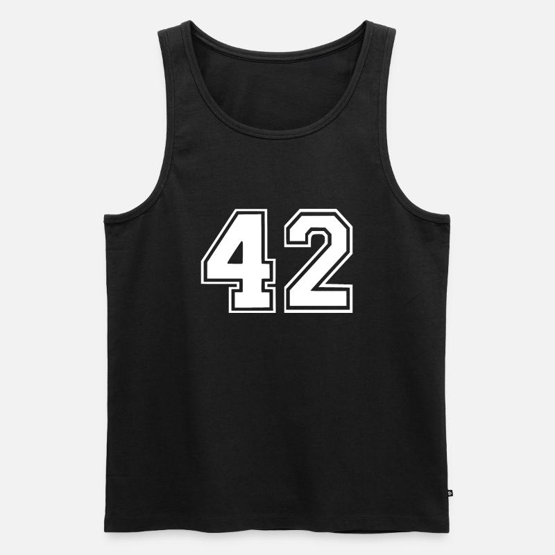 42 - Männer Premium Bio Tank Top - Schwarz