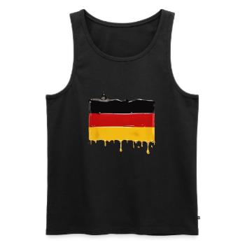 GERMANY FLAG GERMAN FLAG - Men's Premium Organic Tank Top - black - Front - AI Model Male 178 light (178cm)