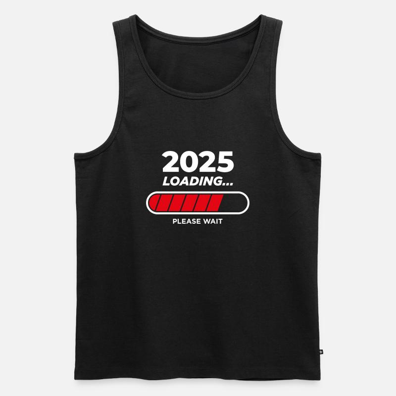 2025 Loading - Men's Premium Organic Tank Top - black