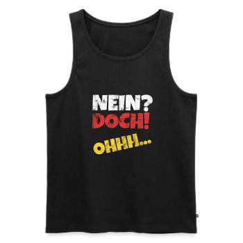 Nein Doch Ohhh Vintage Retro Oh - Männer Premium Bio Tank Top - Schwarz - Vorne - Michal (187cm)