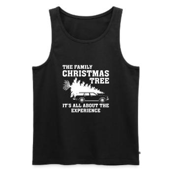 Der Familien-Weihnachtsbaum - Männer Premium Bio Tank Top - Schwarz - Vorne - Michal (187cm)