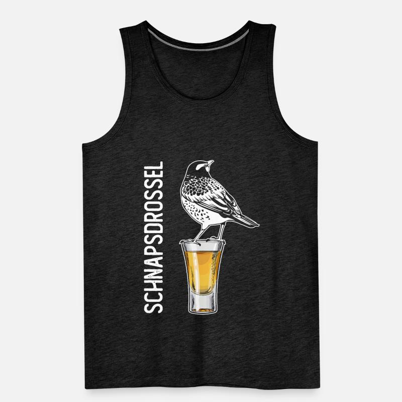 Schnapsdrossel Schnapstrinker Alkohol Schnaps Männer Premium Bio Tank Top