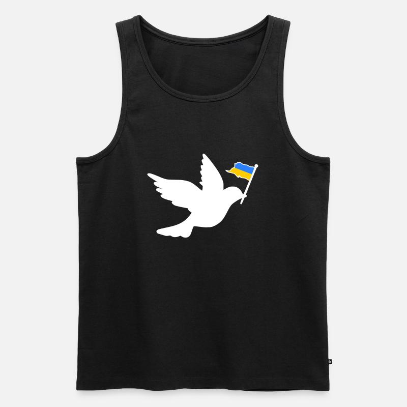 Ukraine - Männer Premium Bio Tank Top - Schwarz
