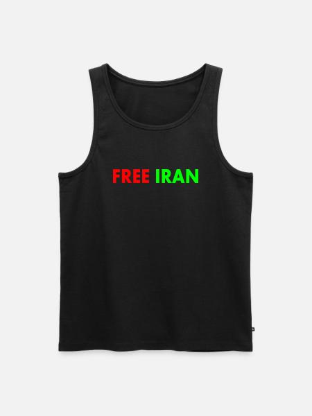 Free iran - Men's Premium Organic Tank Top - black