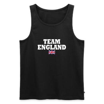 Team england - Débardeur bio Premium Homme - noir - Devant - AI Model Male 178 light (178cm)