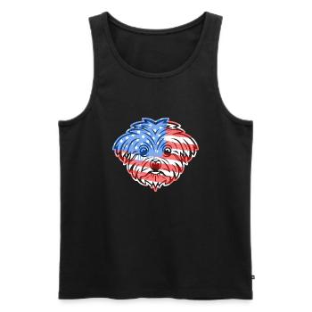 Maltese Maltese Flag - Men's Premium Organic Tank Top - black - Front - Michal (187cm)