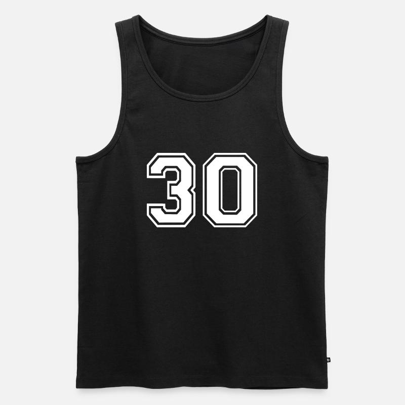 30 - Männer Premium Bio Tank Top - Schwarz
