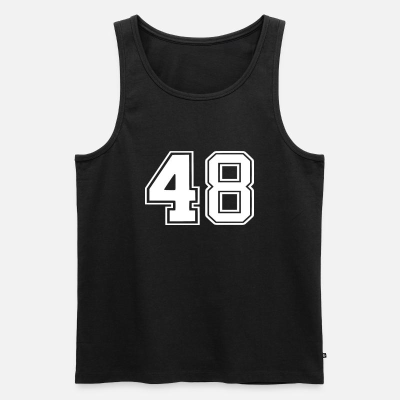 48 - Männer Premium Bio Tank Top - Schwarz