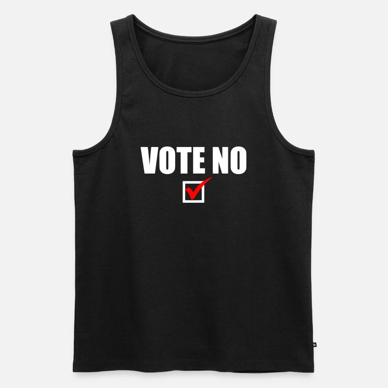 Vote no - Männer Premium Bio Tank Top - Schwarz