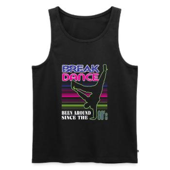 break dancing - Men's Premium Organic Tank Top - black - Front - AI Model Male 178 light (178cm)