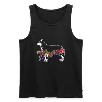 Siberian Husky Siberian Husky Mama - Men's Premium Organic Tank Top - black - Front - AI Model Male 178 light (178cm)