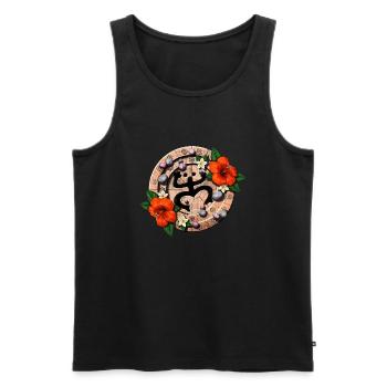 Puerto Rico Coqui Taino Boricua Frog - Men's Premium Organic Tank Top - black - Front - AI Model Male 178 light (178cm)