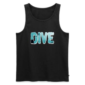 Tauchen Taucher - Männer Premium Bio Tank Top - Schwarz - Vorne - AI Model Male 178 light (178cm)