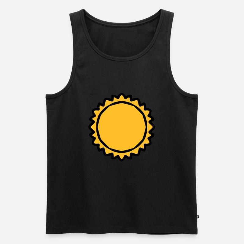 Dicke große Sonne - Männer Premium Bio Tank Top - Schwarz