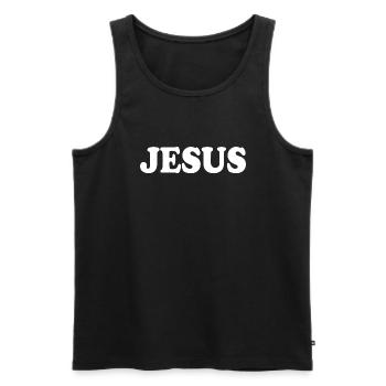Jesus - Débardeur bio Premium Homme - noir - Devant - Michal (187cm)