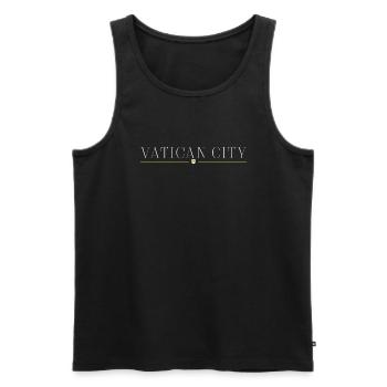 Vatikanstadt Stil Design T-Shirt - Männer Premium Bio Tank Top - Schwarz - Vorne - Michal (187cm)