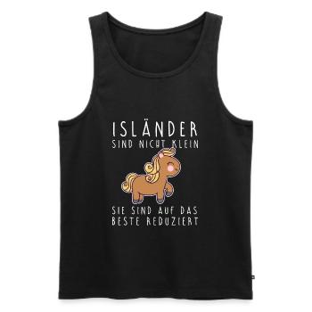 Island Pferde Isländer Pony Reiten Reiterhof Stall - Männer Premium Bio Tank Top - Schwarz - Vorne - Michal (187cm)