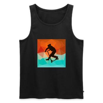 Cancan 5 - Männer Premium Bio Tank Top - Schwarz - Vorne - AI Model Male 178 light (178cm)