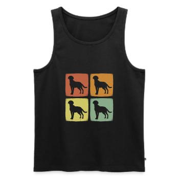 Vintage Pet Labrador Retriever Dog Retro Animal - Men's Premium Organic Tank Top - black - Front - AI Model Male 178 light (178cm)