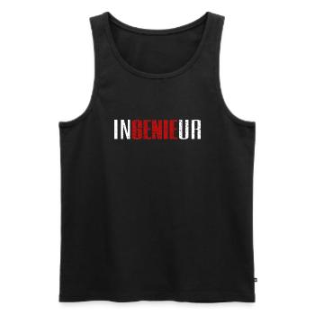 Ingenieur Maschienenbau Physik Geschenkidee Mathe - Männer Premium Bio Tank Top - Schwarz - Vorne - AI Model Male 178 light (178cm)