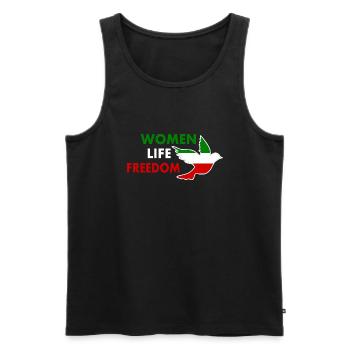 Women life freedom - Débardeur bio Premium Homme - noir - Devant - Michal (187cm)