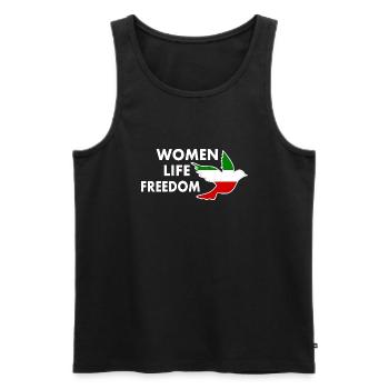 Women life freedom - Débardeur bio Premium Homme - noir - Devant - Michal (187cm)
