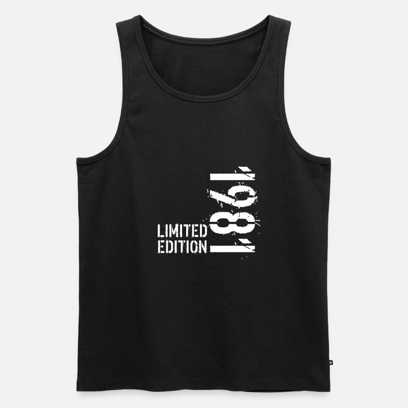 LIMITIERTE EDITION 1981 - Männer Premium Bio Tank Top - Schwarz