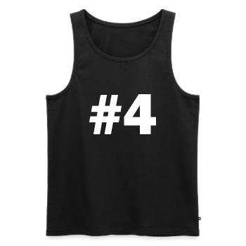 #4 - Men's Premium Organic Tank Top - black - Front - Michal (187cm)