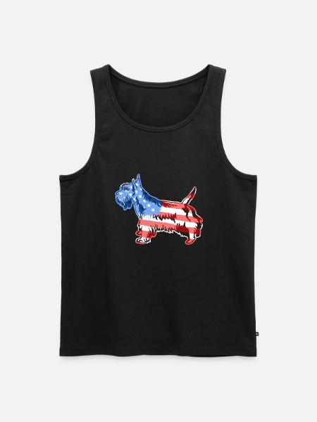 Scottish Terrier Scottish Terrier Flag - Men's Premium Organic Tank Top - black