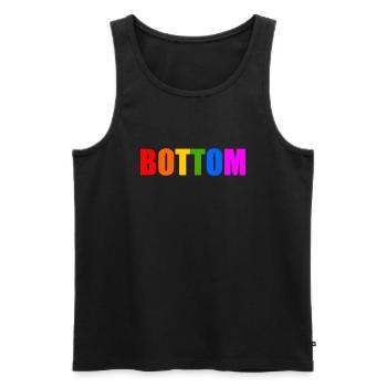 Bottom - Men's Premium Organic Tank Top - black - Front - AI Model Male 178 light (178cm)