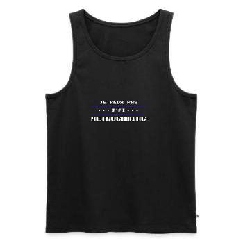 Je peux pas j'ai retrogaming - Débardeur bio Premium Homme - noir - Devant - Michal (187cm)