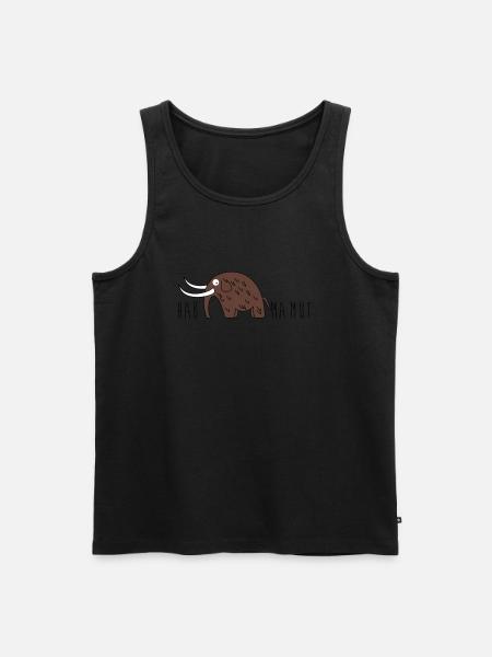 Mammut und Mut - Männer Premium Bio Tank Top - Schwarz