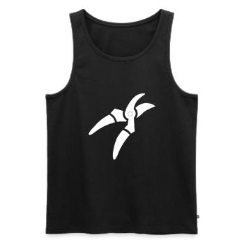 Schere - Männer Premium Bio Tank Top - Schwarz - Vorne - AI Model Male 178 light (178cm)