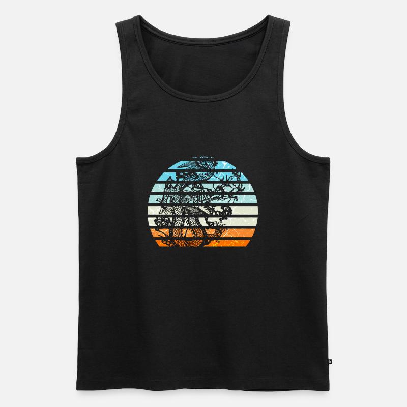 Chinesischer Drache - Männer Premium Bio Tank Top - Schwarz