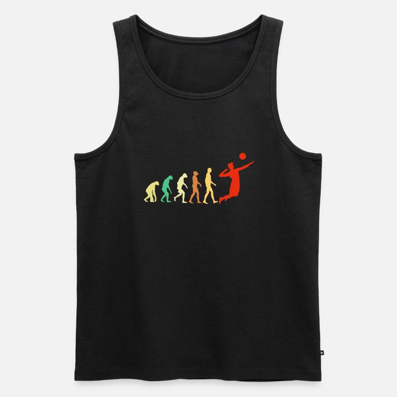 Volleyball Evolution - Männer Premium Bio Tank Top - Schwarz