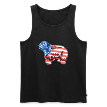 Old English Sheepdog Old English Sheepdog Flag - Men's Premium Organic Tank Top - black - Front - AI Model Male 178 light (178cm)
