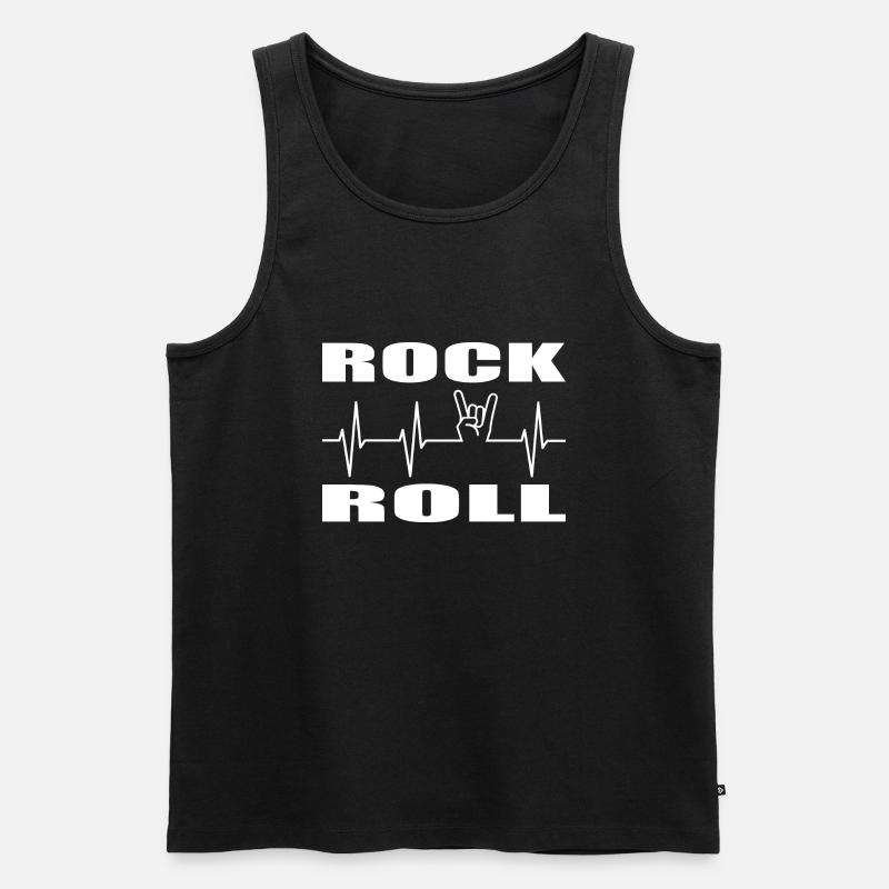 Rock - Männer Premium Bio Tank Top - Schwarz