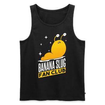 Banana Slug Fan Club - Männer Premium Bio Tank Top - Schwarz - Vorne - AI Model Male 178 light (178cm)