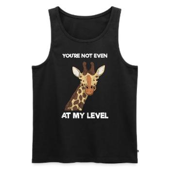 Lustige Giraffe Zoologe - Männer Premium Bio Tank Top - Schwarz - Vorne - AI Model Male 178 light (178cm)