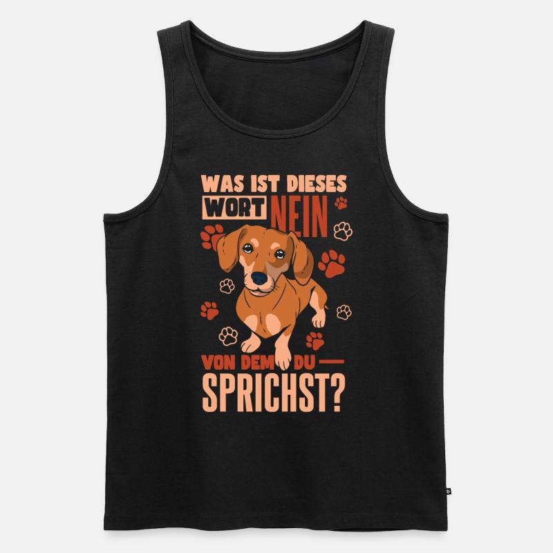 Süßer Dackel - Männer Premium Bio Tank Top - Schwarz