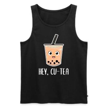 Milch Tee -Wortspiele Milch Teemacher - Männer Premium Bio Tank Top - Schwarz - Vorne - Michal (187cm)