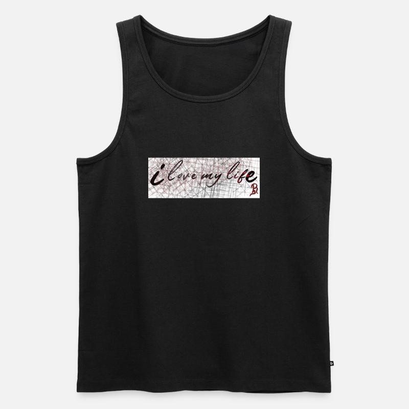 Liebe - Männer Premium Bio Tank Top - Schwarz