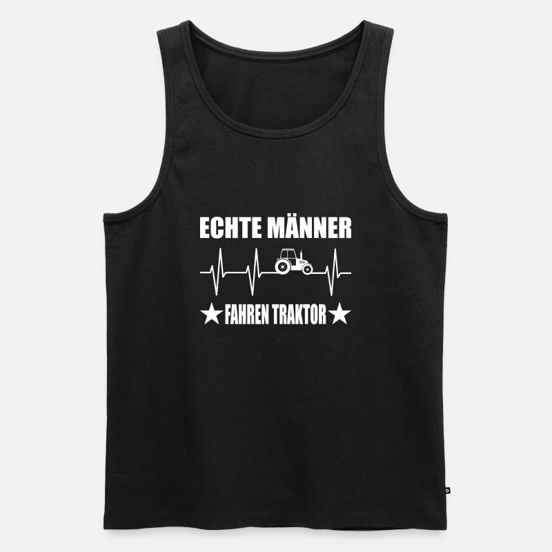 Traktor - Männer Premium Bio Tank Top - Schwarz