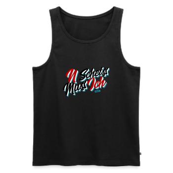 N Scheiss Muss Ich HARIZ Sprüche Lustig Witzig - Männer Premium Bio Tank Top - Schwarz - Vorne - AI Model Male 178 light (178cm)