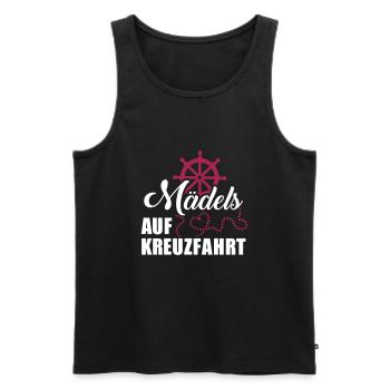 Kreuzfahrt - Männer Premium Bio Tank Top - Schwarz - Vorne - Michal (187cm)