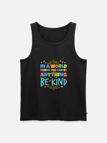 Autisme Autist Asperger Syndrome Puzzle Gift - Premium økologisk Tanktop for menn - svart