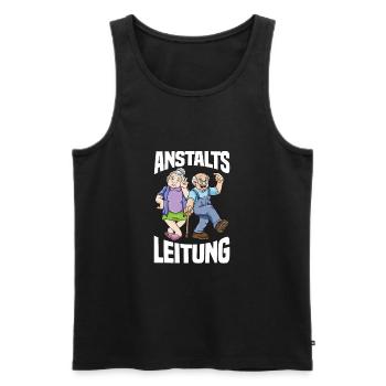 PDL Pflegefachkraft Altenpflege Demenz - Männer Premium Bio Tank Top - Schwarz - Vorne - AI Model Male 178 light (178cm)