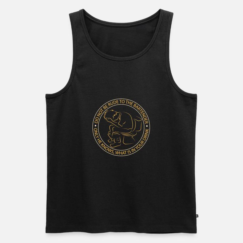 Bartender & Bartender - Bartender Gift - Men's Premium Organic Tank Top - black
