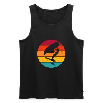 hydrofoil wingsurfen wingsurf Herren Damen - Männer Premium Bio Tank Top - Schwarz - Vorne - Michal (187cm)
