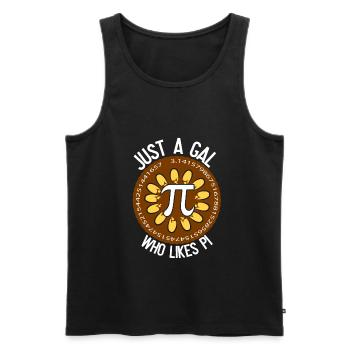 Just a Gal who likes Pi - Men's Premium Organic Tank Top - black - Front - Michal (187cm)